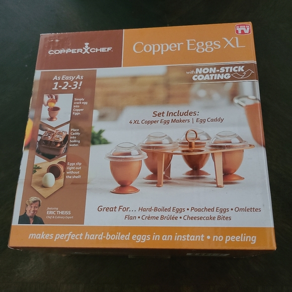 Kitchen Nwot Copper Chef Copper Eggs Xl Non Stick Coating 4 Xl Poshmark